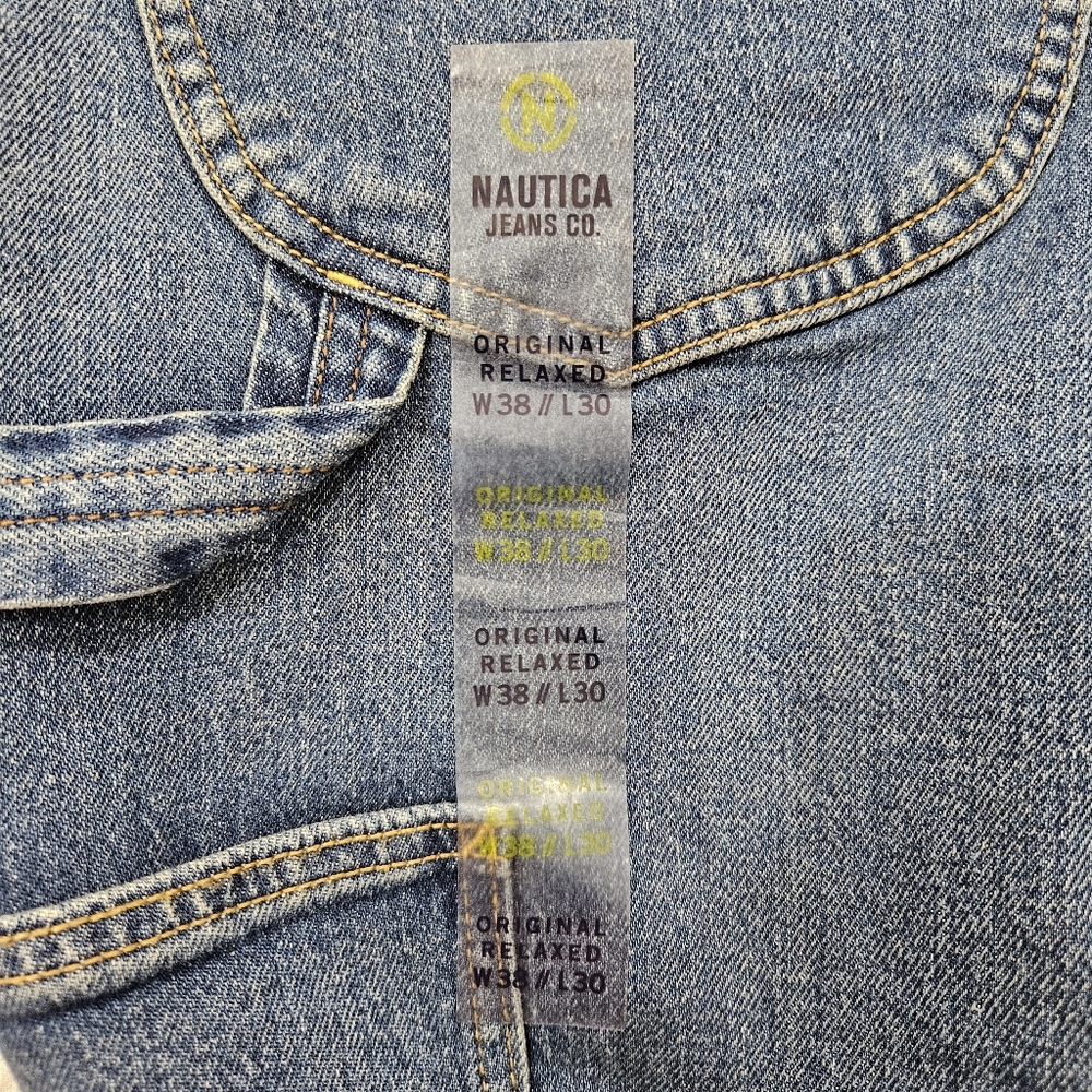 Nautica Jeans Co. Original Relaxed Stretch  Denim Jean in Dark Blue Size 38X30 - Picture 9 of 11